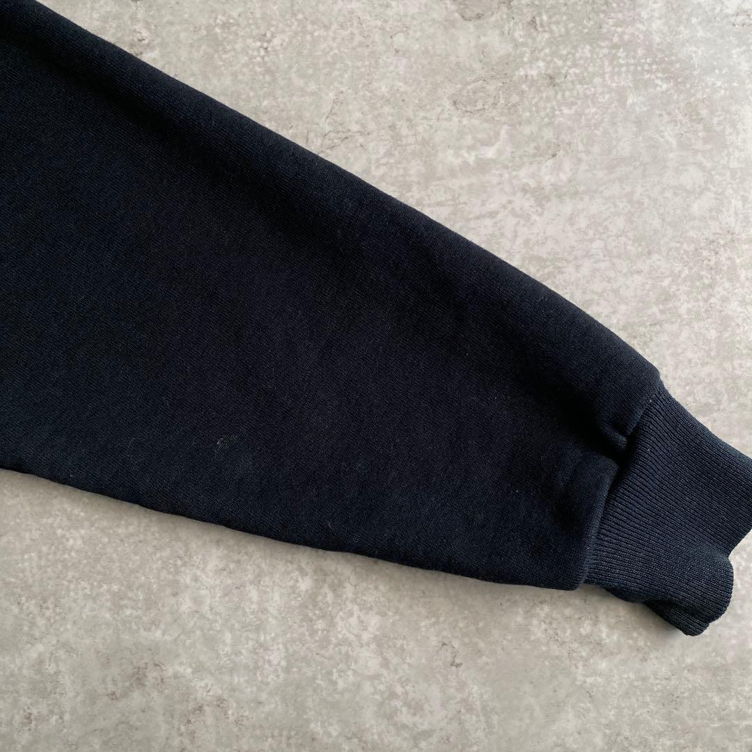 神サイズ 80s ラッセル 前V 無地 スウェット USA製XL 黒 ブラック