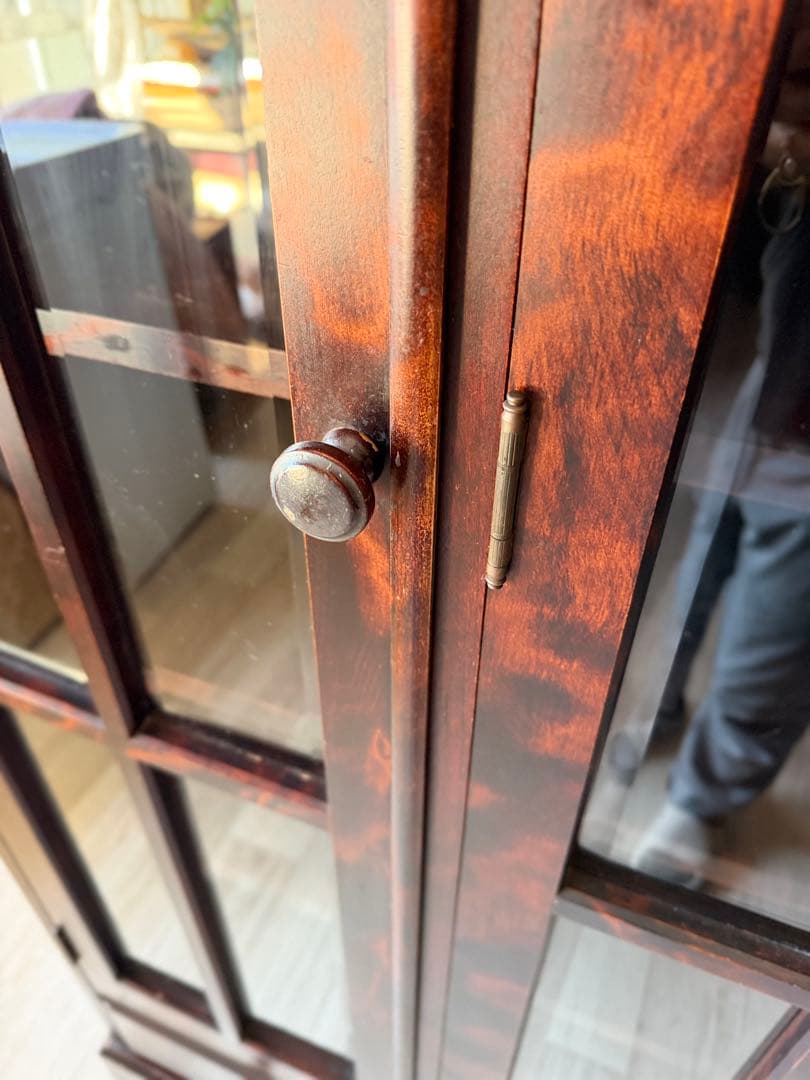 momo 北斗民芸家具 和光 飾棚１２０ 樺材 民芸家具 書棚 食器棚