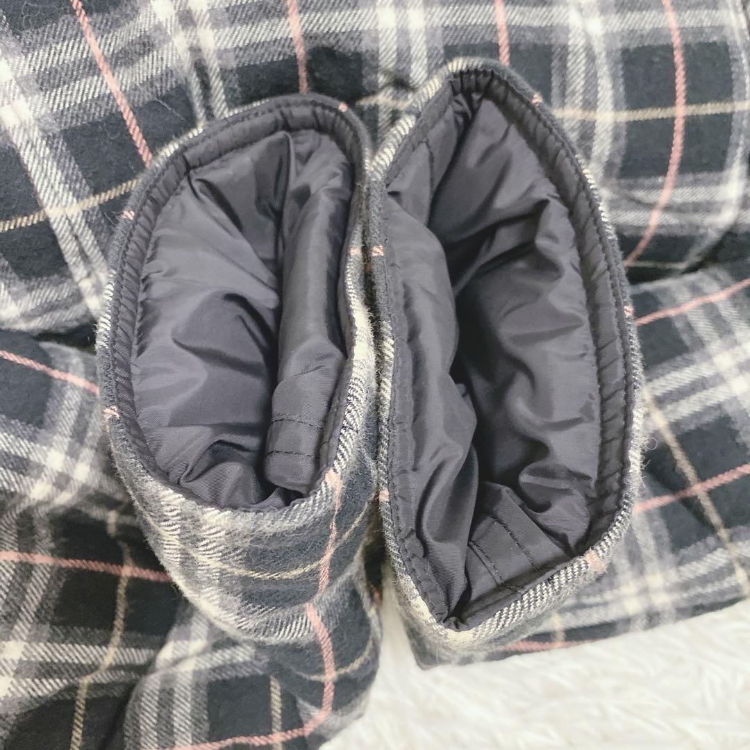 美品 バーバリーブルーレーベル ノバチェック 中綿ジャケット リバーシブル 40