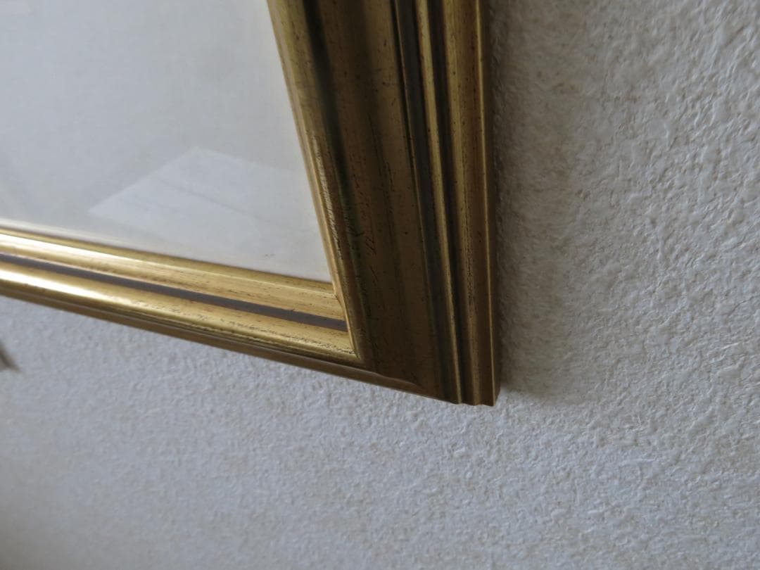 Mamama★カトラン★赤いテーブルの上のシクラメンと柿★リトグラフ★美品