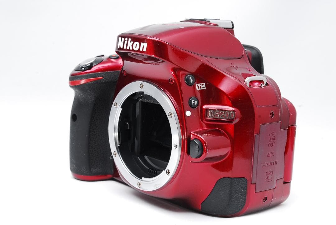 ♥ Nikon D5200 ♥スマホ転送♥希少色レッド♥ニコン♥