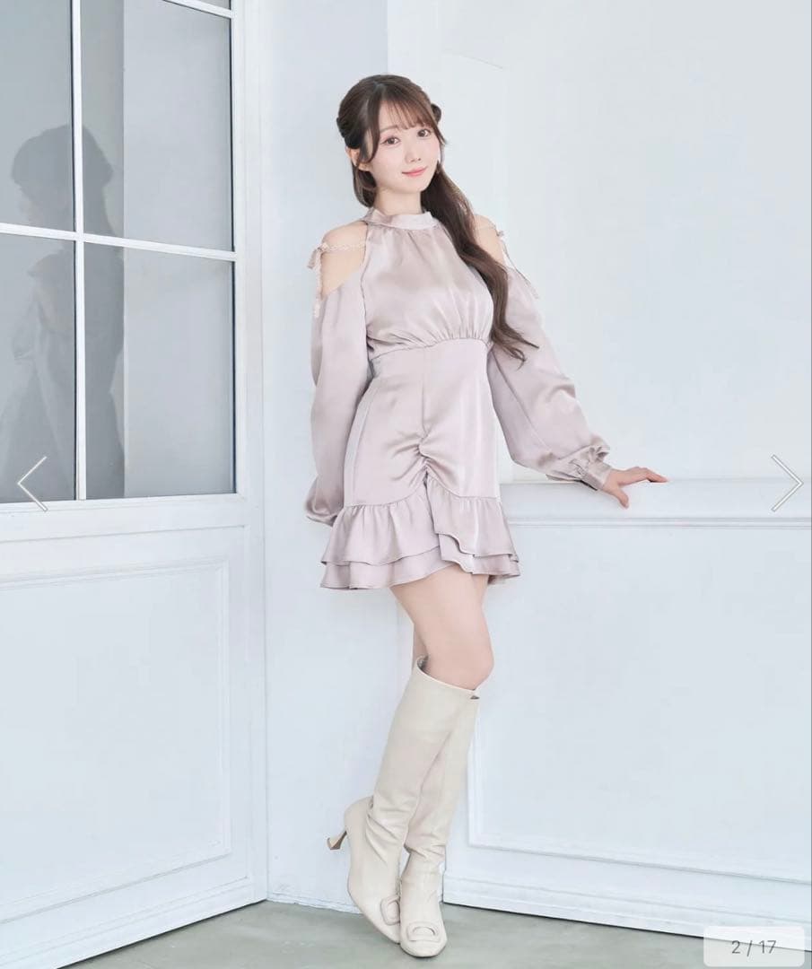 ワンピース rosemuse Open shoulder mini dress S