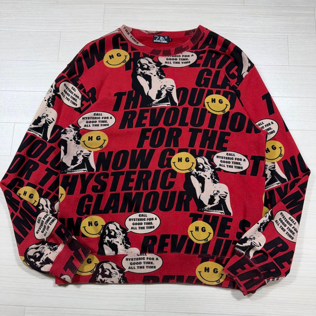 極美品 ヒステリックグラマー SOUND REVOLUTION 総柄 L