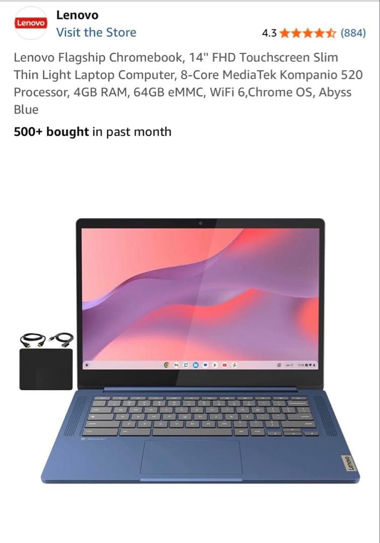 Chromebook本体 Lenovo Chromebook IdeaPad 3 14M836