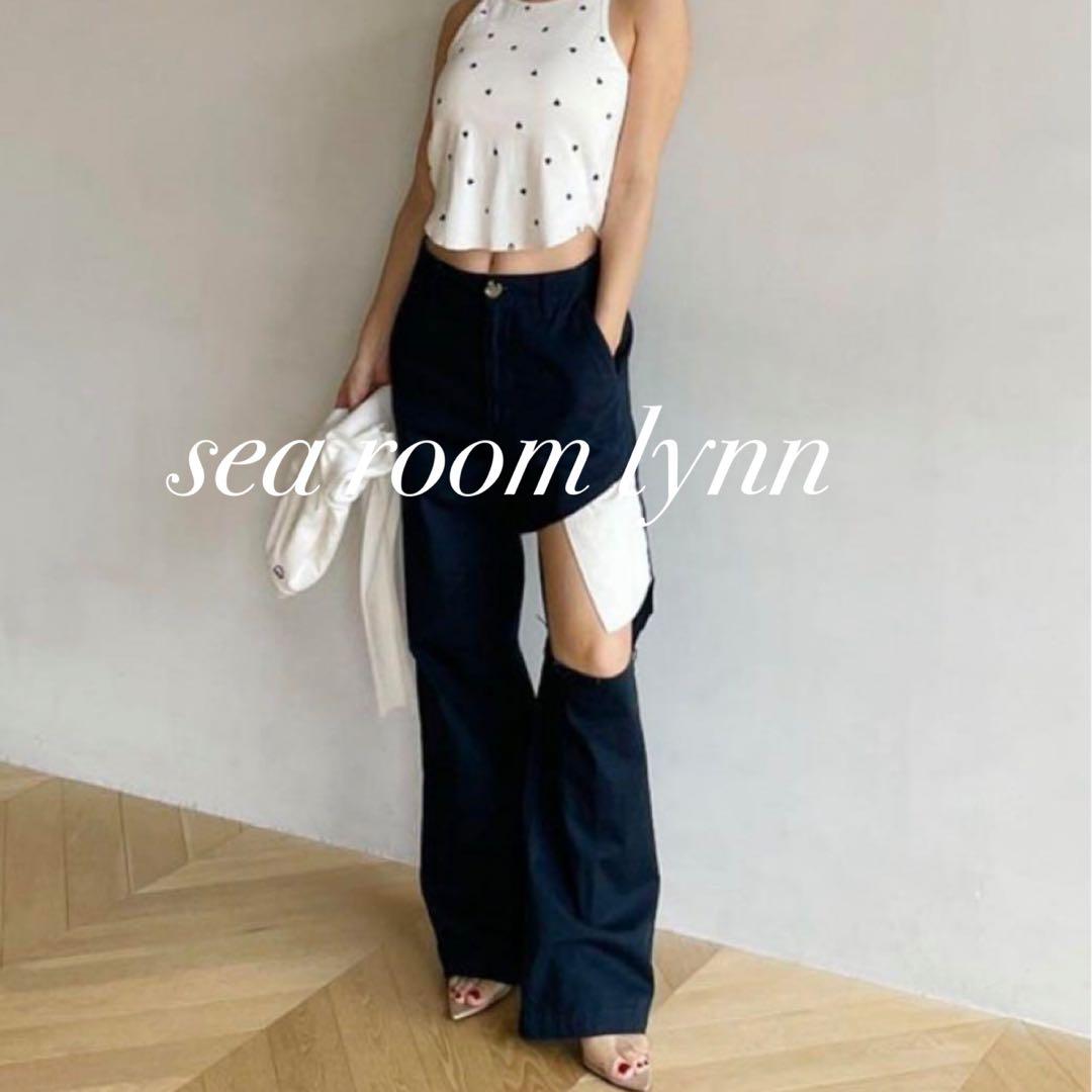 【新品】searoomlynn クラッシュチノパンツ　ネイビー