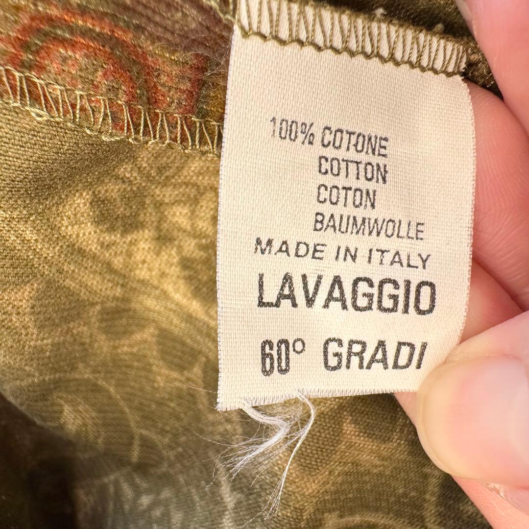 美品 ETRO エトロ ペイズリー柄 コーデュロイ ワンピース 46 イタリア製