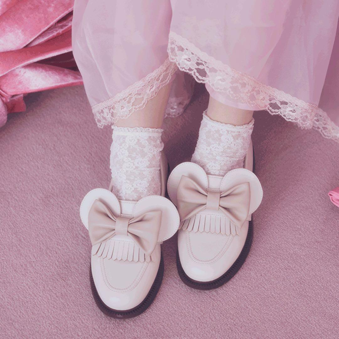 【おしおページ】3WAY仕様【ミニーマウス】ローファー