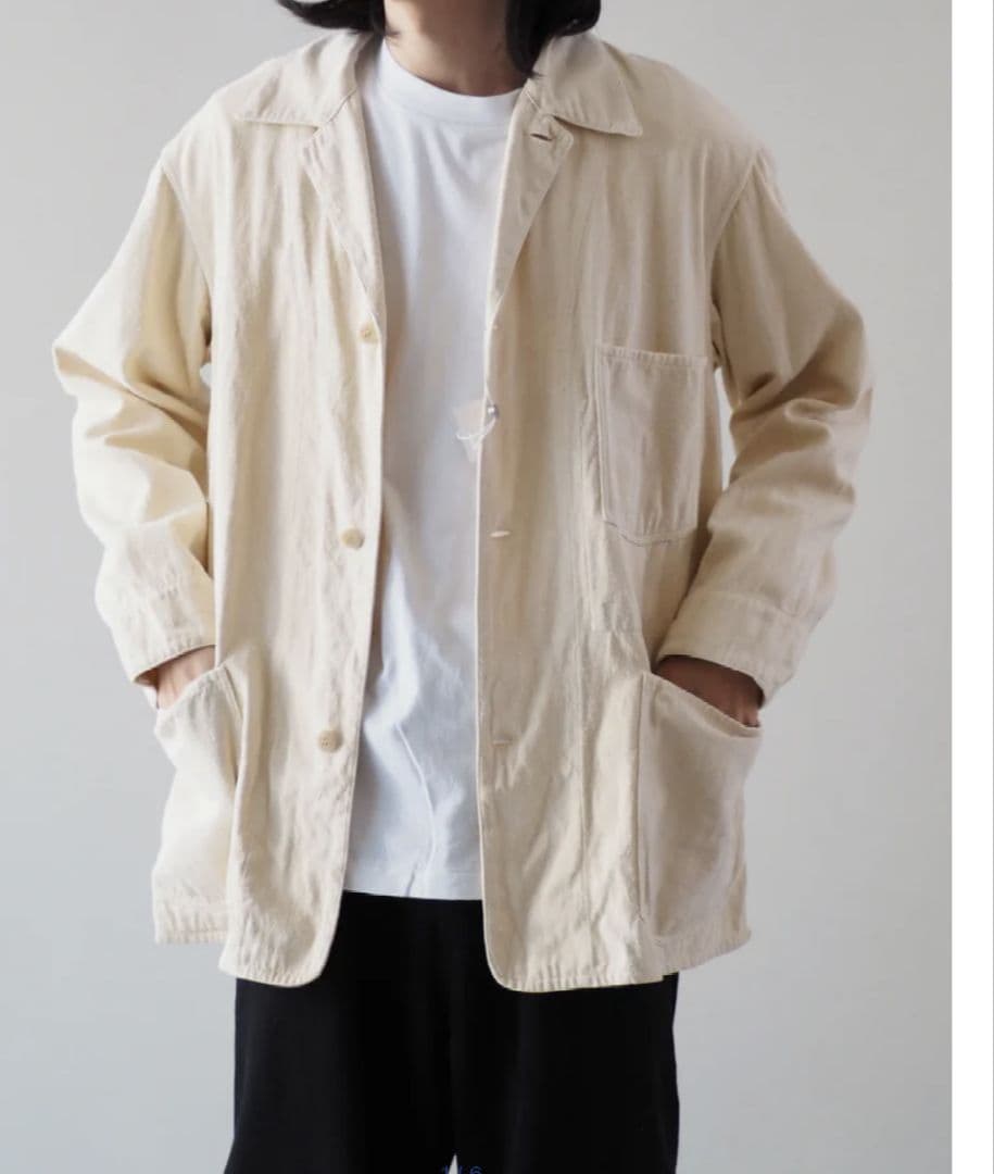 COMOLI シルク 1938 ジャケット Ecru
