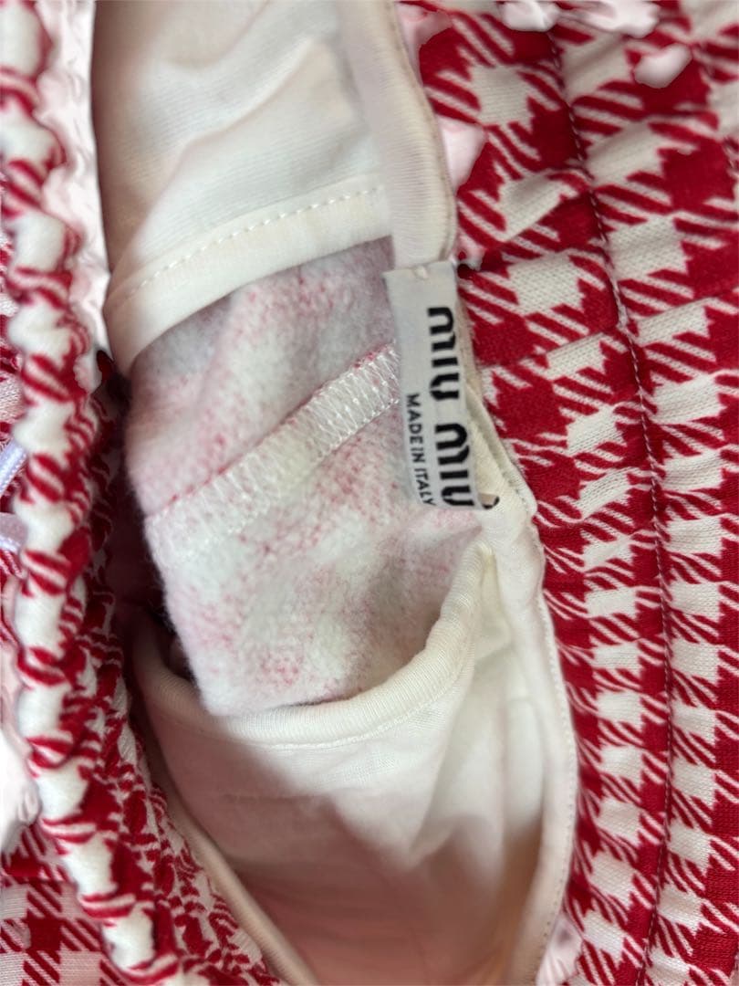 miumiu チェック　ショーツ