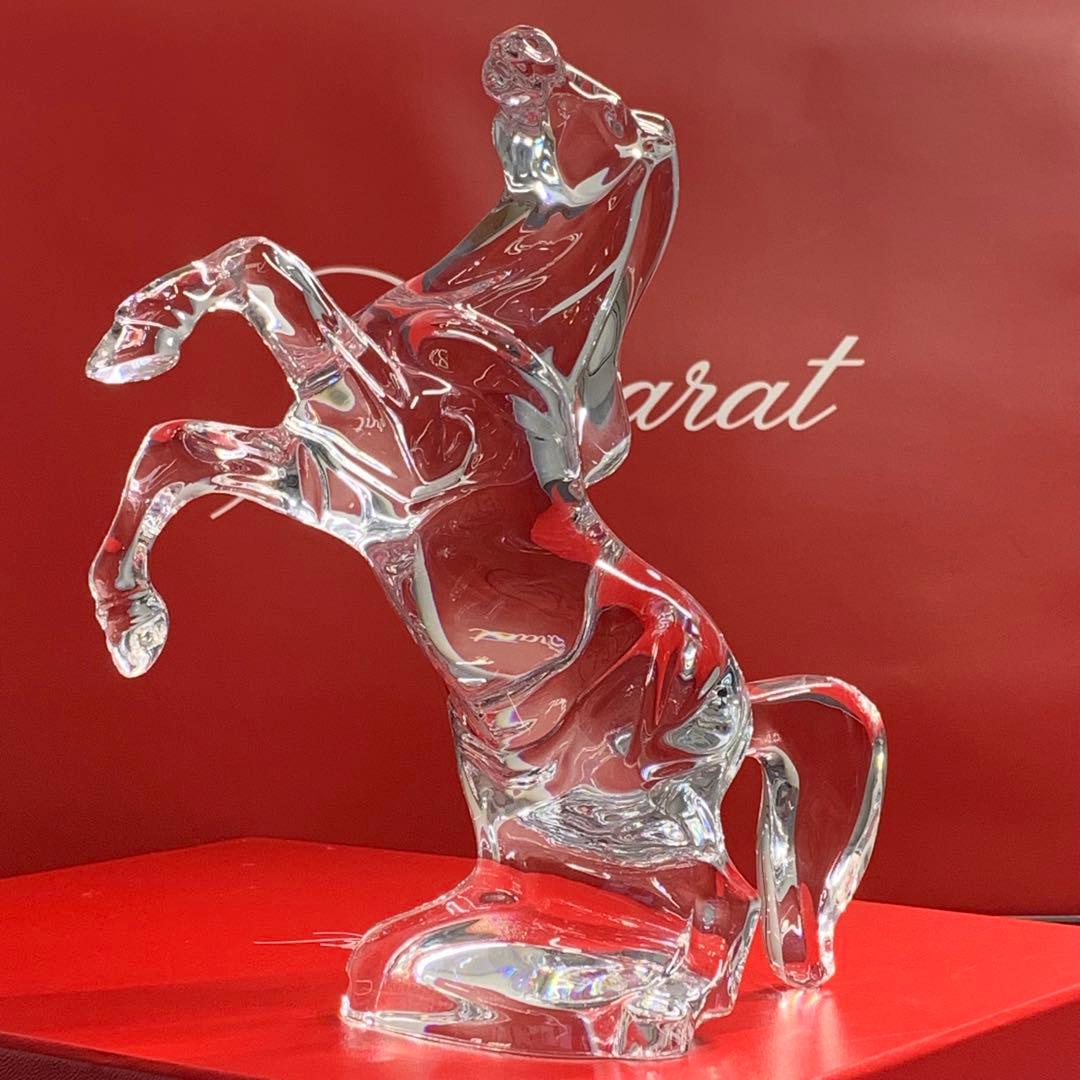 ⭐️美品⭐️バカラ⭐️馬の彫刻⭐️クリスタル⭐️いななく馬⭐️高級オブジェ⭐️フランス製⭐️希少
