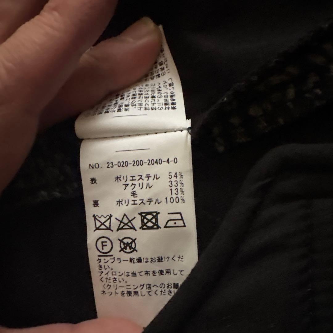 スピックアンドスパン　Wスライバーチェックハーフコート36