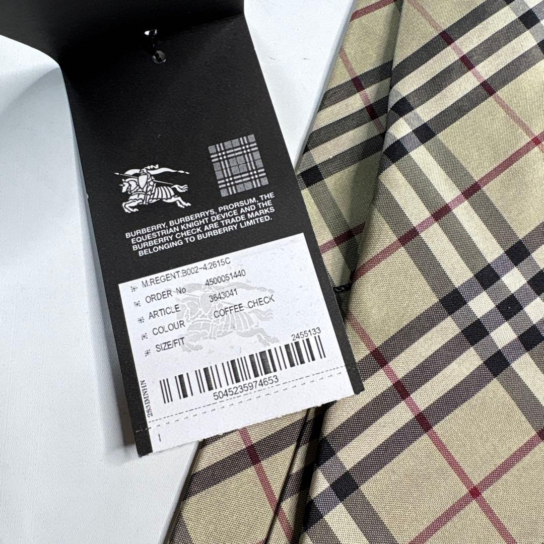 未使用タグ付　バーバリーロンドン　ネクタイ ノバチェック