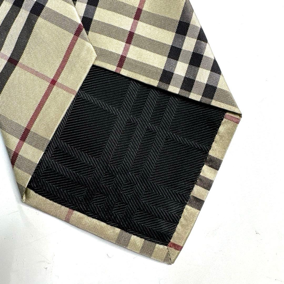 未使用タグ付　バーバリーロンドン　ネクタイ ノバチェック
