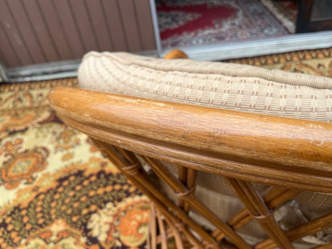 ラタン シングルソファー ② インテリア 昭和レトロ