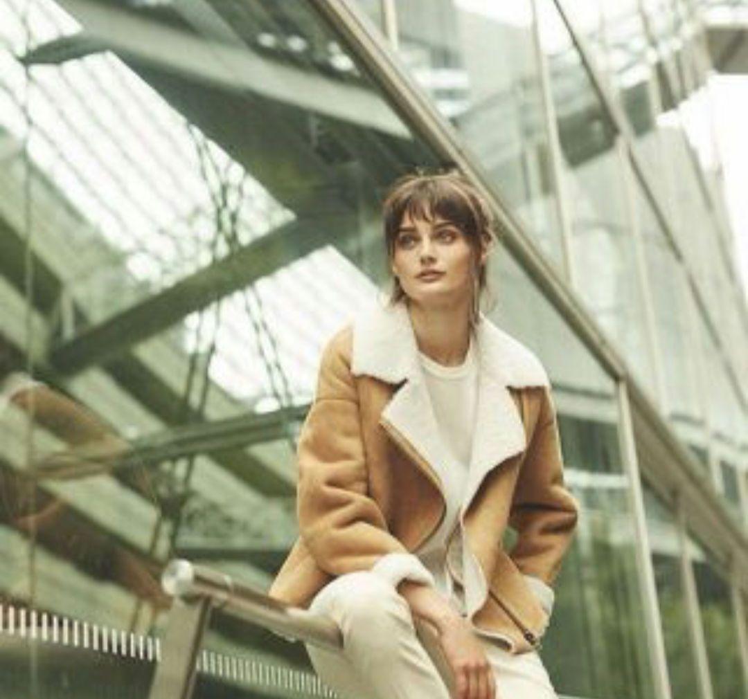 Theory　セオリーリュクス　ムートン　ジャケット　羊革　ボア　ライダース　革