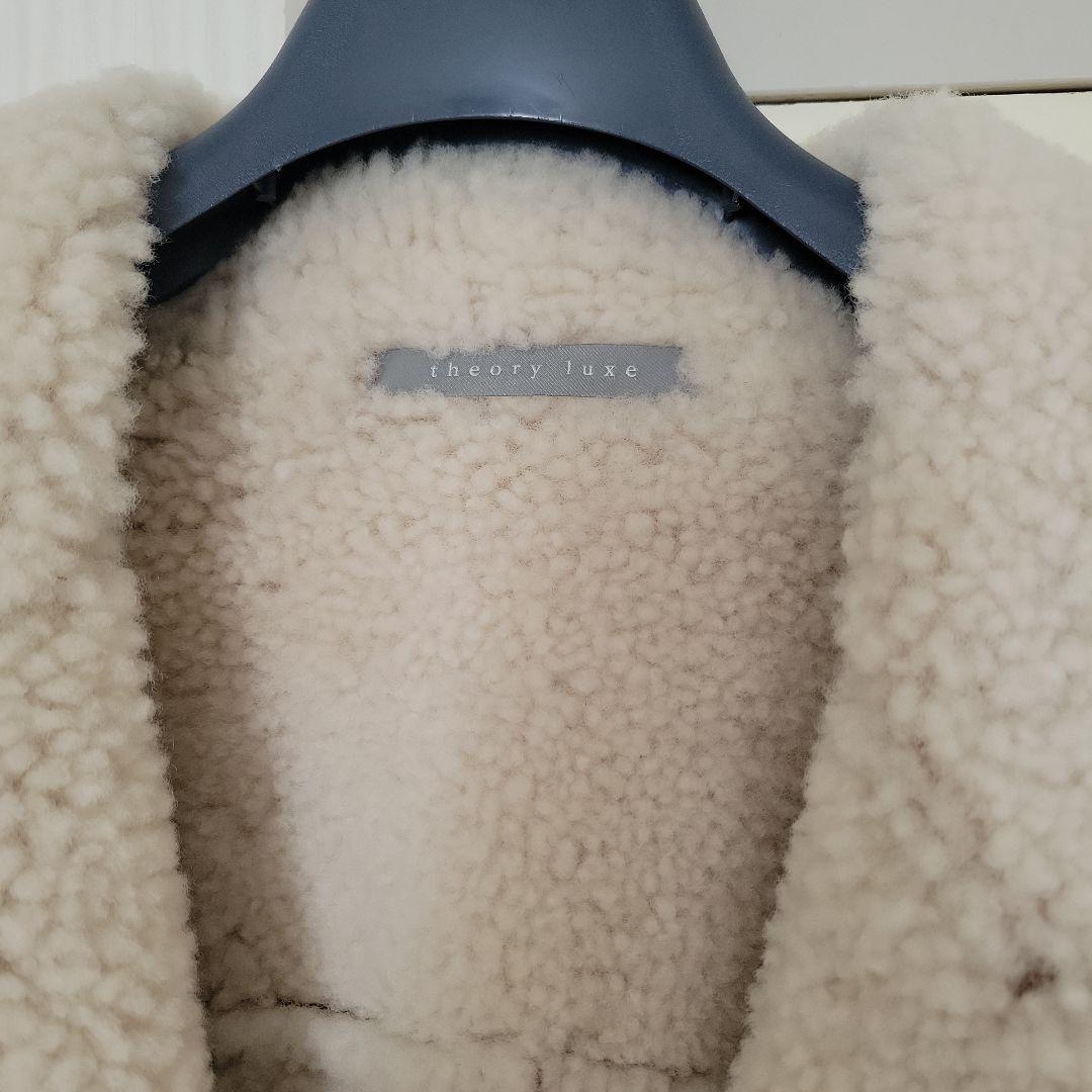 Theory　セオリーリュクス　ムートン　ジャケット　羊革　ボア　ライダース　革