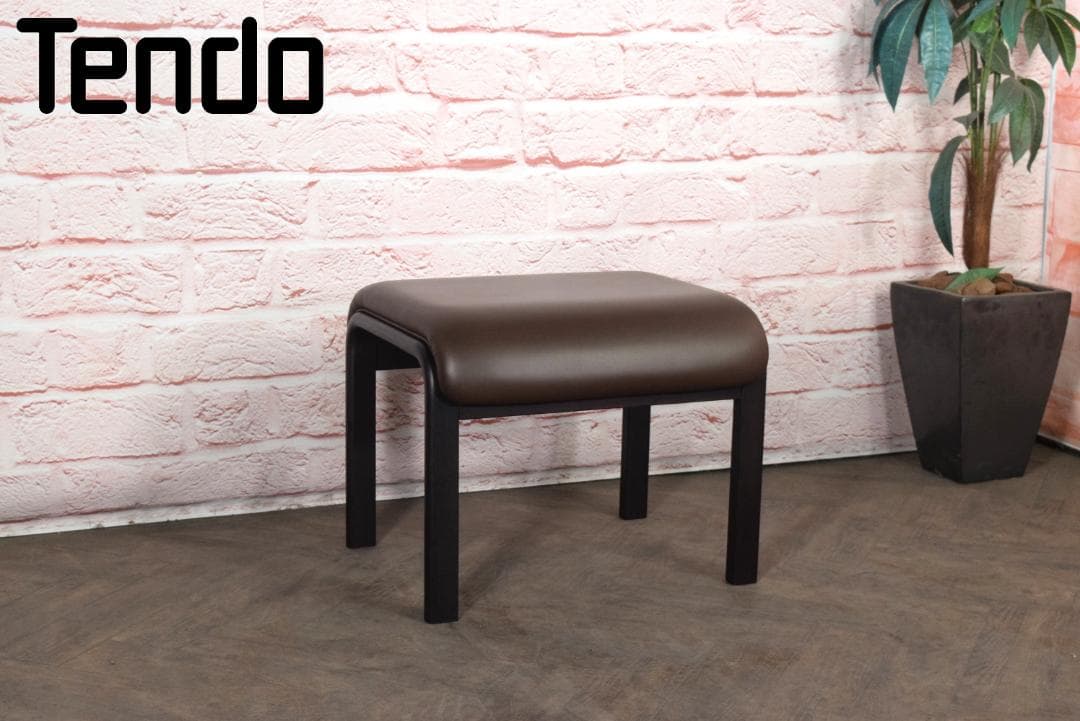 天童木工/Tendo スツール T-5480WB-NT ブラウン ビニールレザー