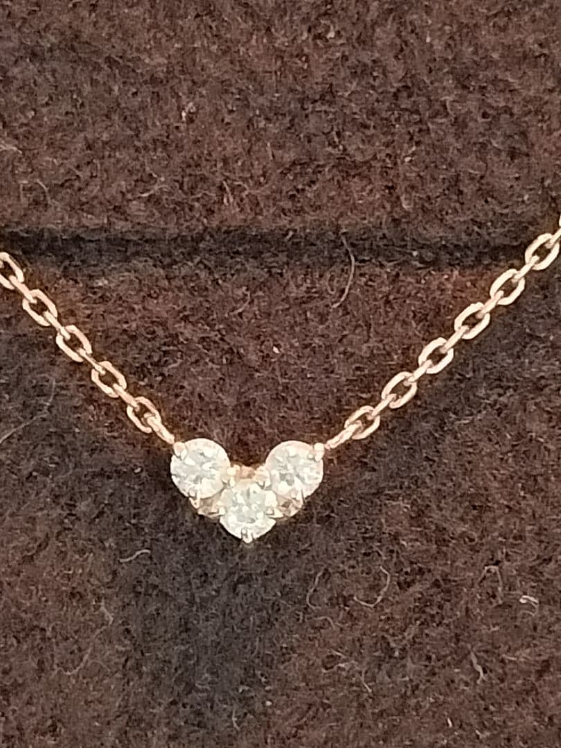 K10ピンクゴールド ハート型ネックレス