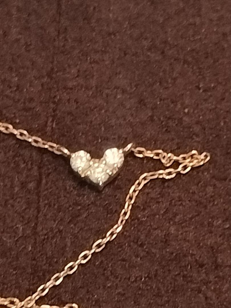 K10ピンクゴールド ハート型ネックレス