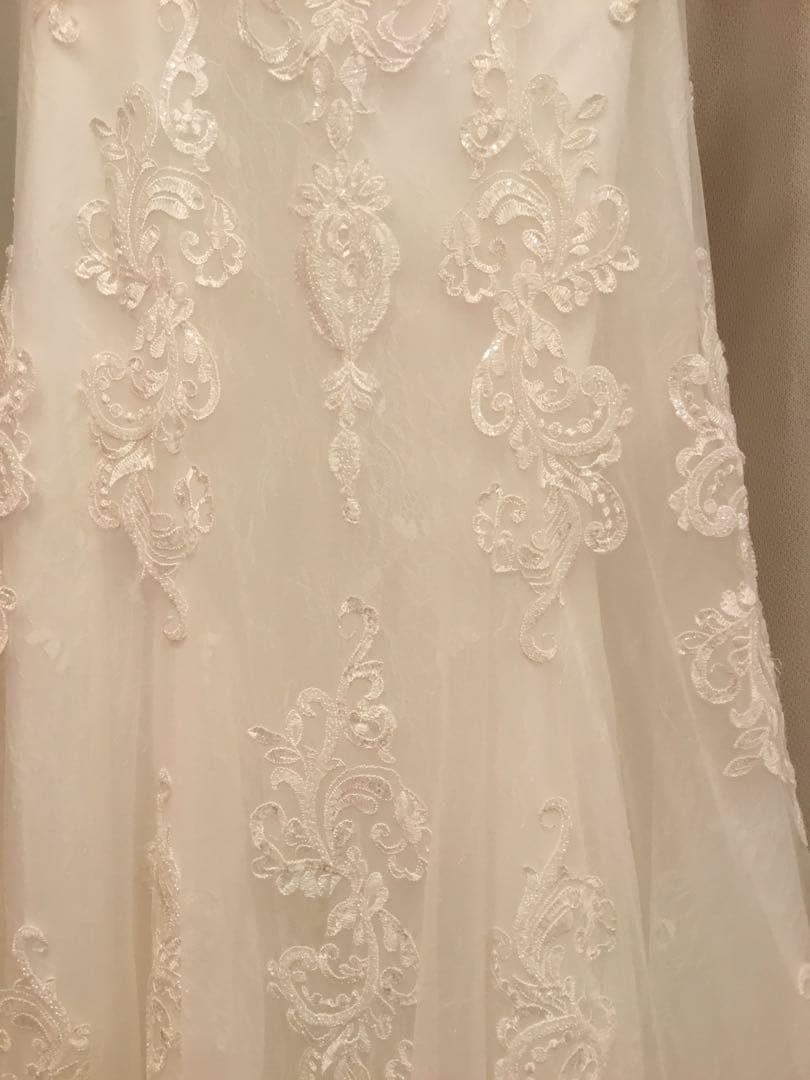 YNS WEEDINGオフショルダー レース Aラインウェディングドレス