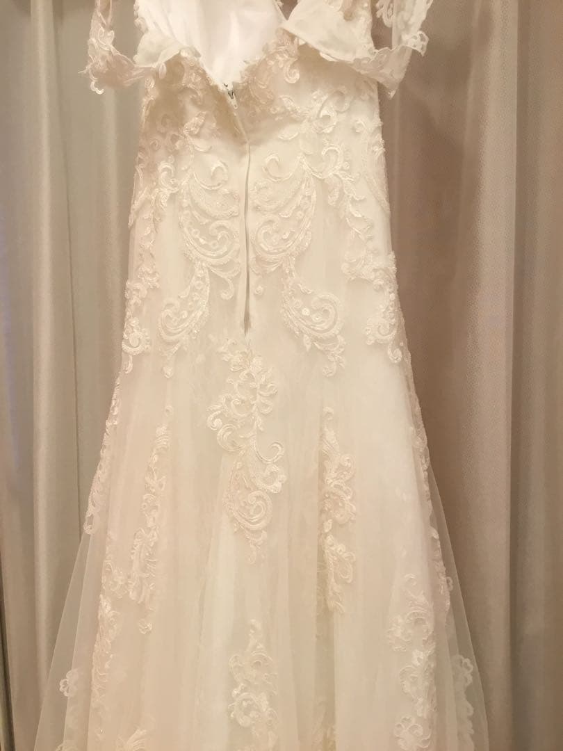 YNS WEEDINGオフショルダー レース Aラインウェディングドレス