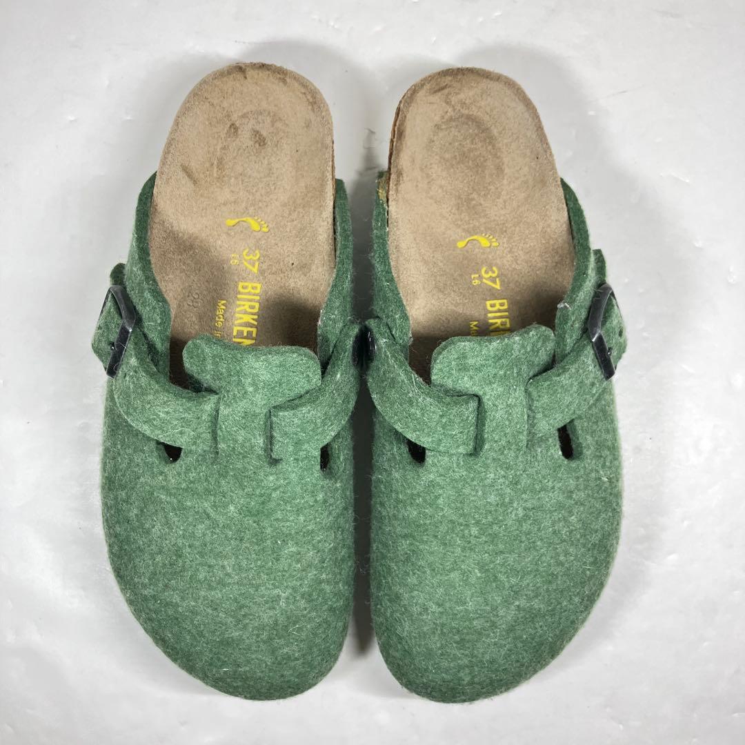 【希少カラー】ビルケンシュトック ボストン フェルト サンダル グリーン 37