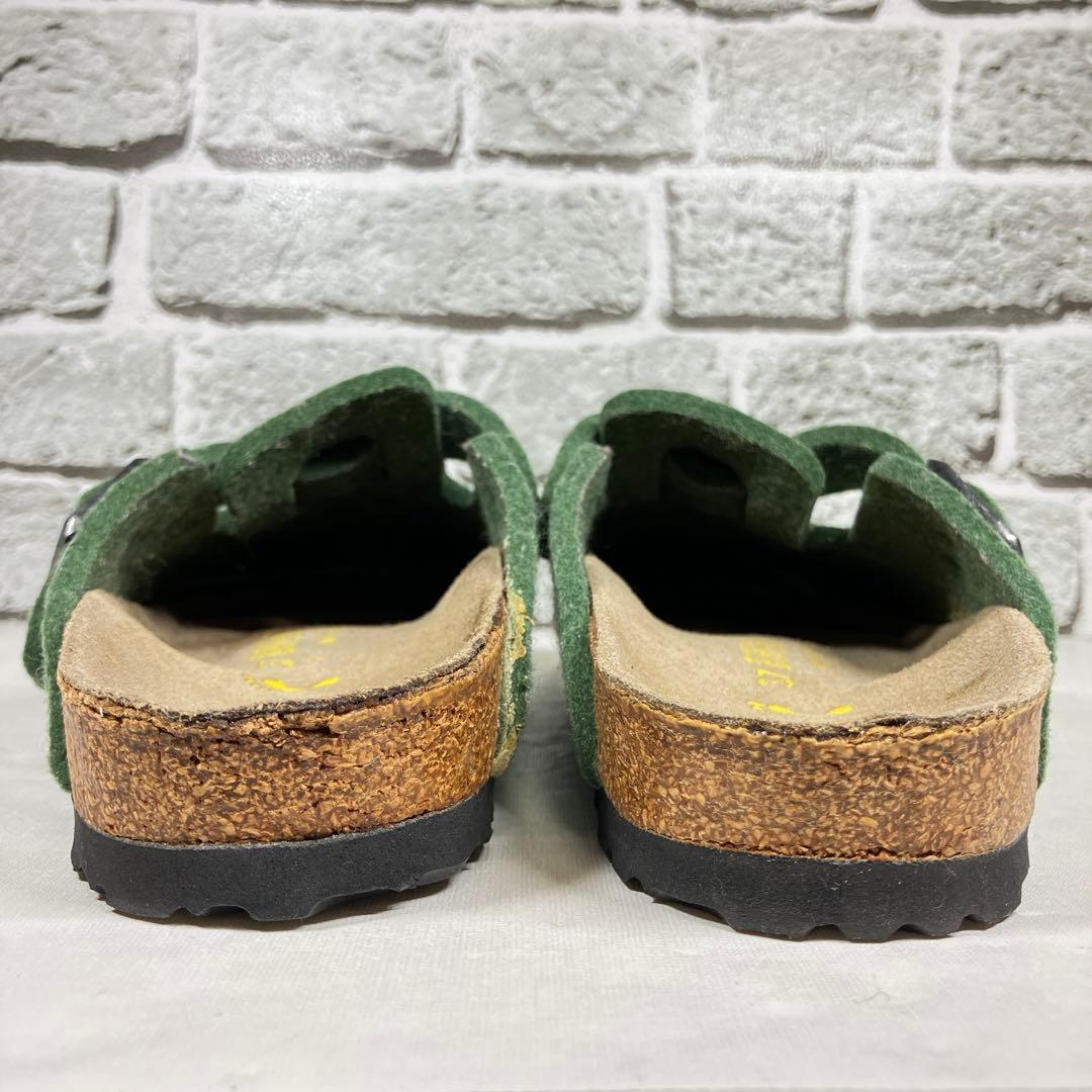 【希少カラー】ビルケンシュトック ボストン フェルト サンダル グリーン 37