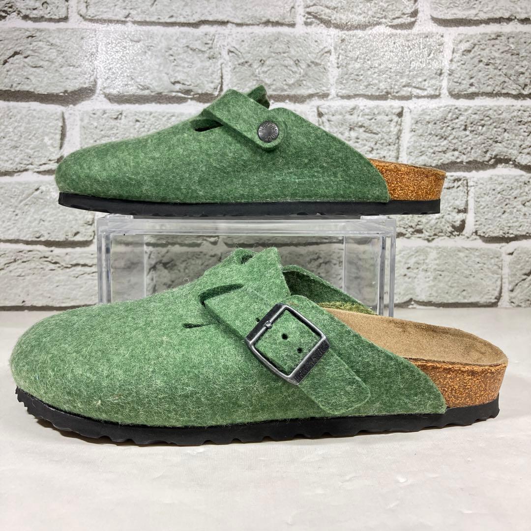 【希少カラー】ビルケンシュトック ボストン フェルト サンダル グリーン 37