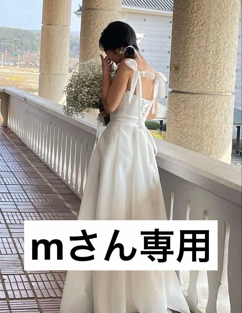 【値下げ交渉ok】前撮り用ウェディングドレス レース編み上げバック