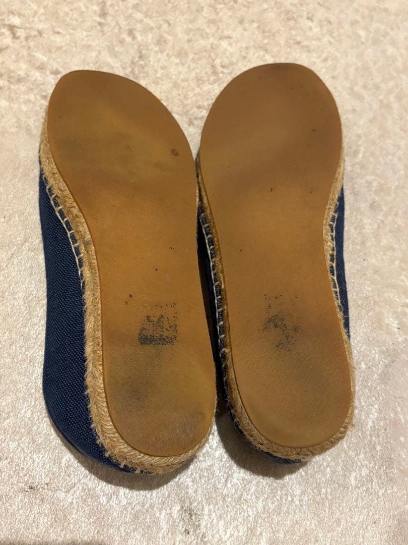 サルヴァトーレフェラガモ リボン エスパドリーユ パンプス 9 25.5サンダル