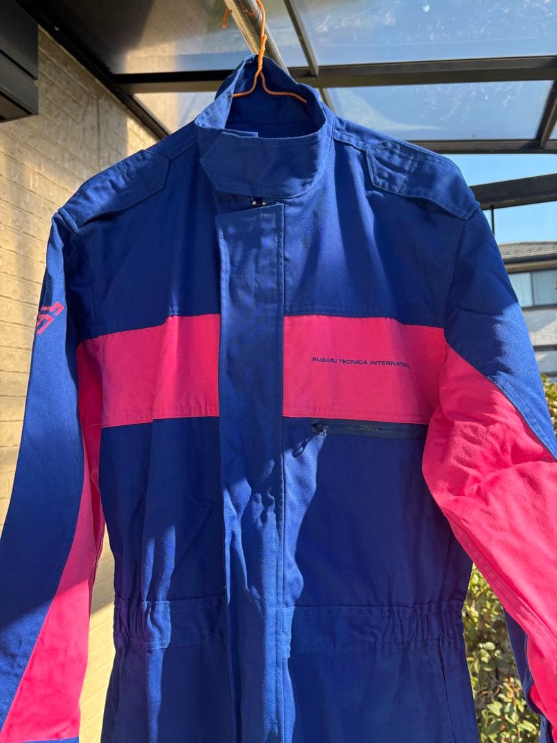 SUBARU スバル 作業着 つなぎ　ブルー&ピンク　　Lサイズ