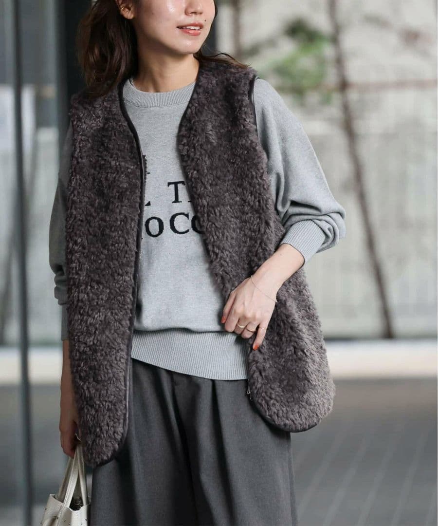 ジャーナルスタンダードレリューム シープフェイクファージップベスト