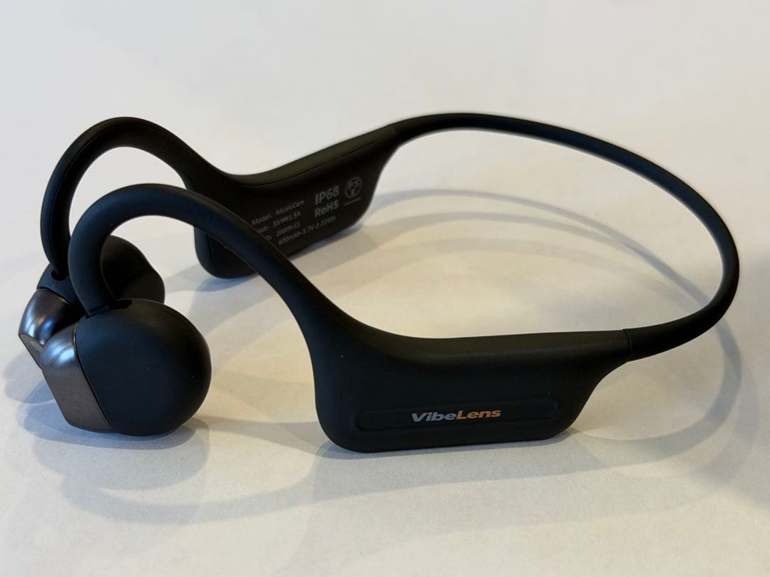 VibeLens MusicCam 骨伝導イヤホン ブラック