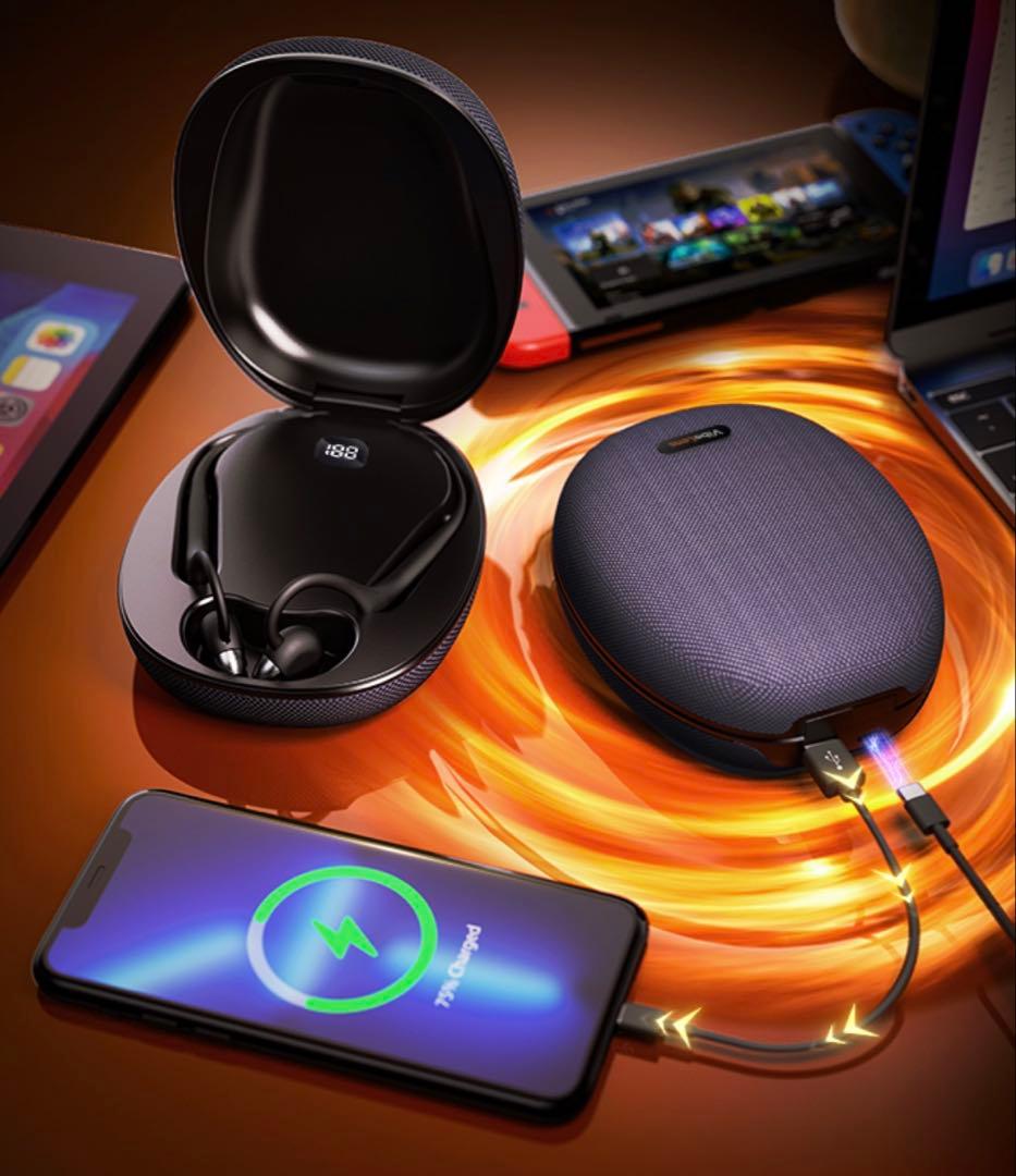 VibeLens MusicCam 骨伝導イヤホン ブラック