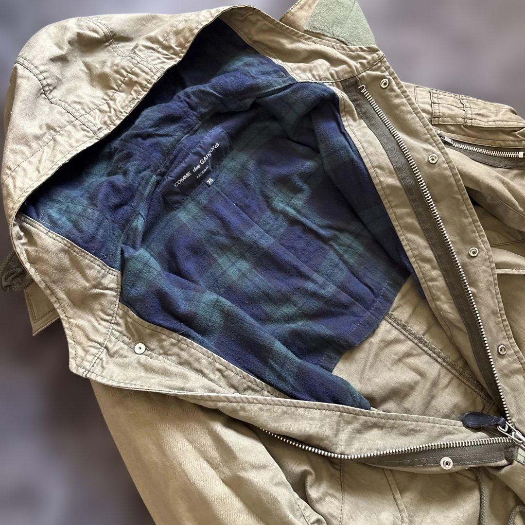COMME des GARCONS HOMME モッズコート XS オリーブ