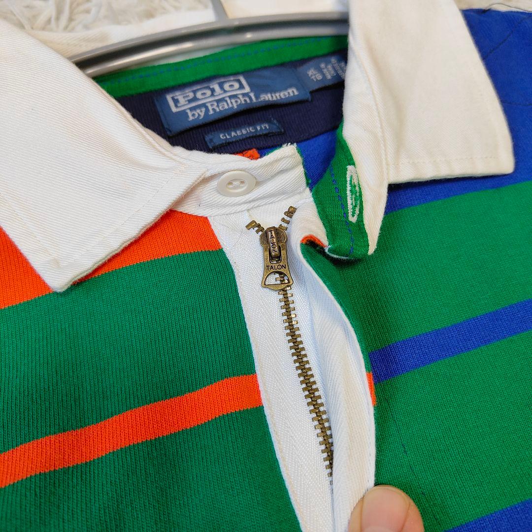 未使用級 XL　ポロラルフローレン　ラグビー ジャージ　特大　マルチボーダー