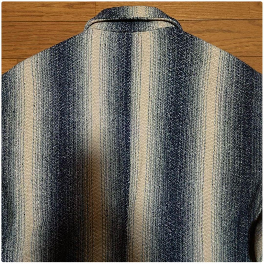 【本日限定超特価】90S RRL 三ツ星タグ シャドーストライプラグジャケット