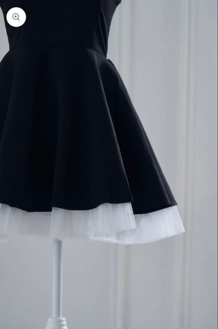 【POMIII PARTAGE】tulle mini op/ブラック(Sサイズ)
