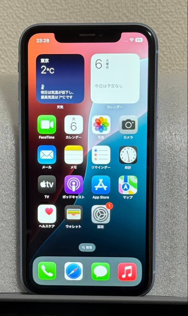 iPhoneXR 128GB SIMフリー Blue バッテリ81%