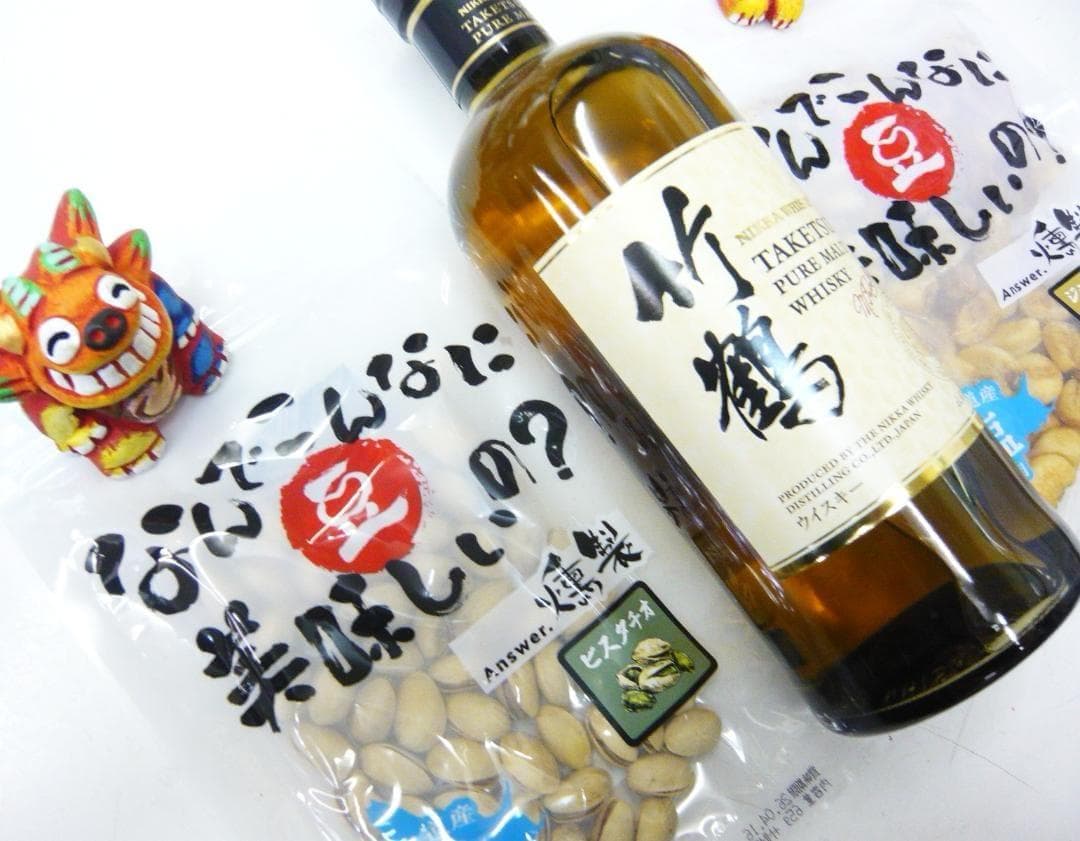 竹鶴ピュアモルト！超珍しい燻製！ピスタチオとジャイントコーン付き