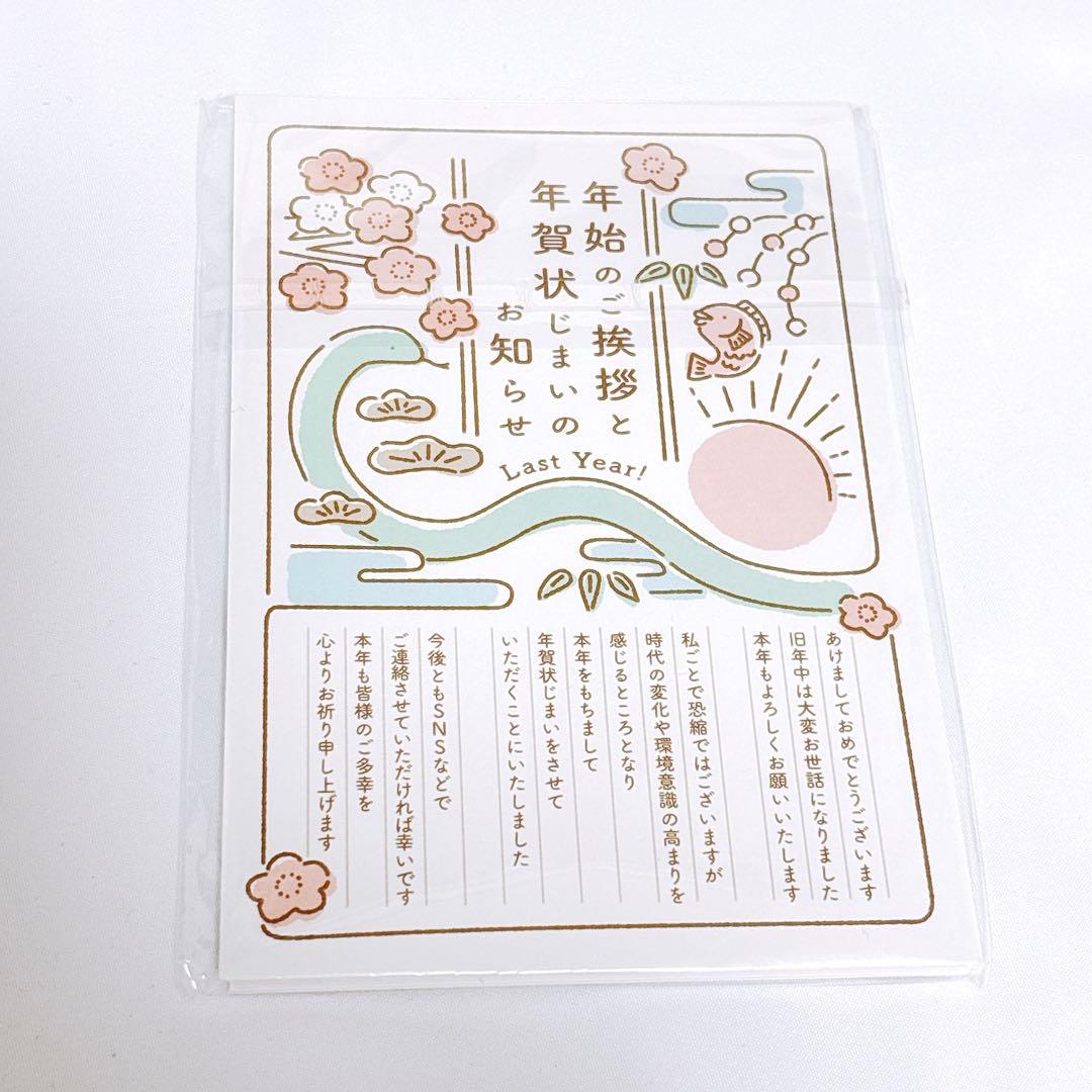 年賀状じまい2025（新年お知らせ）私製10枚入り【特選デザイナーズ】パピレイ