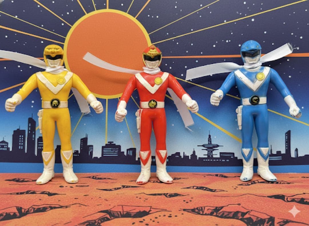 ポピー　サンバルカンソフビ　当時物　記名あり　フィギュアのみ　詳細は説明欄