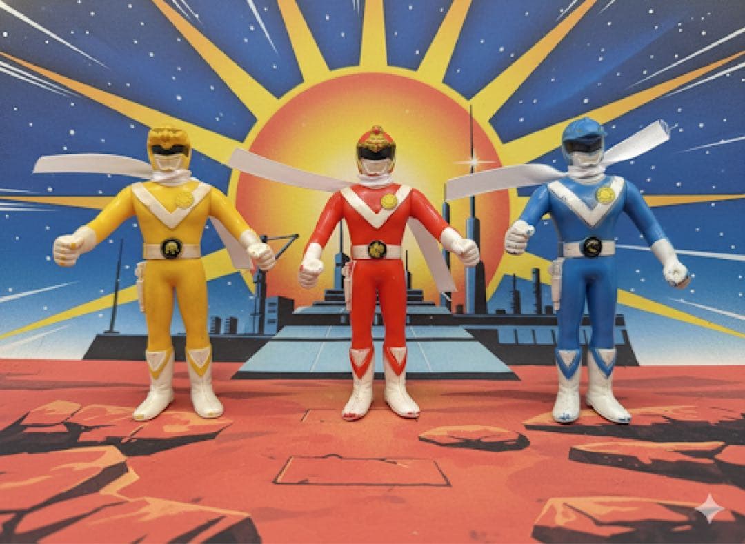 ポピー　サンバルカンソフビ　当時物　記名あり　フィギュアのみ　詳細は説明欄