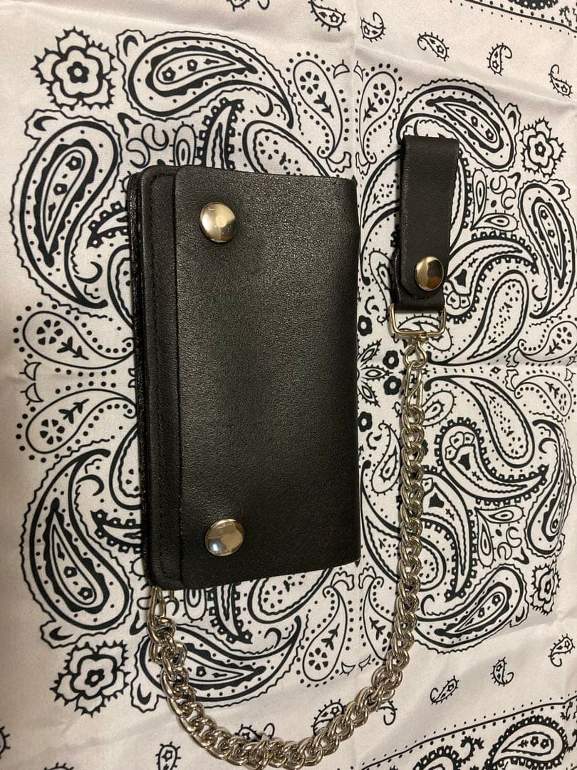 トラッカーウォレット　ブラック　艶無し