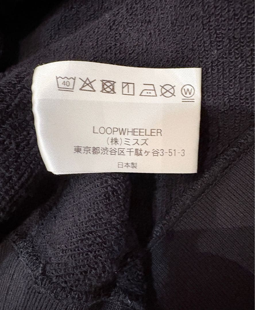 ループウィラー LW313 吊り編みリラックスフィット スウェット ブラック L