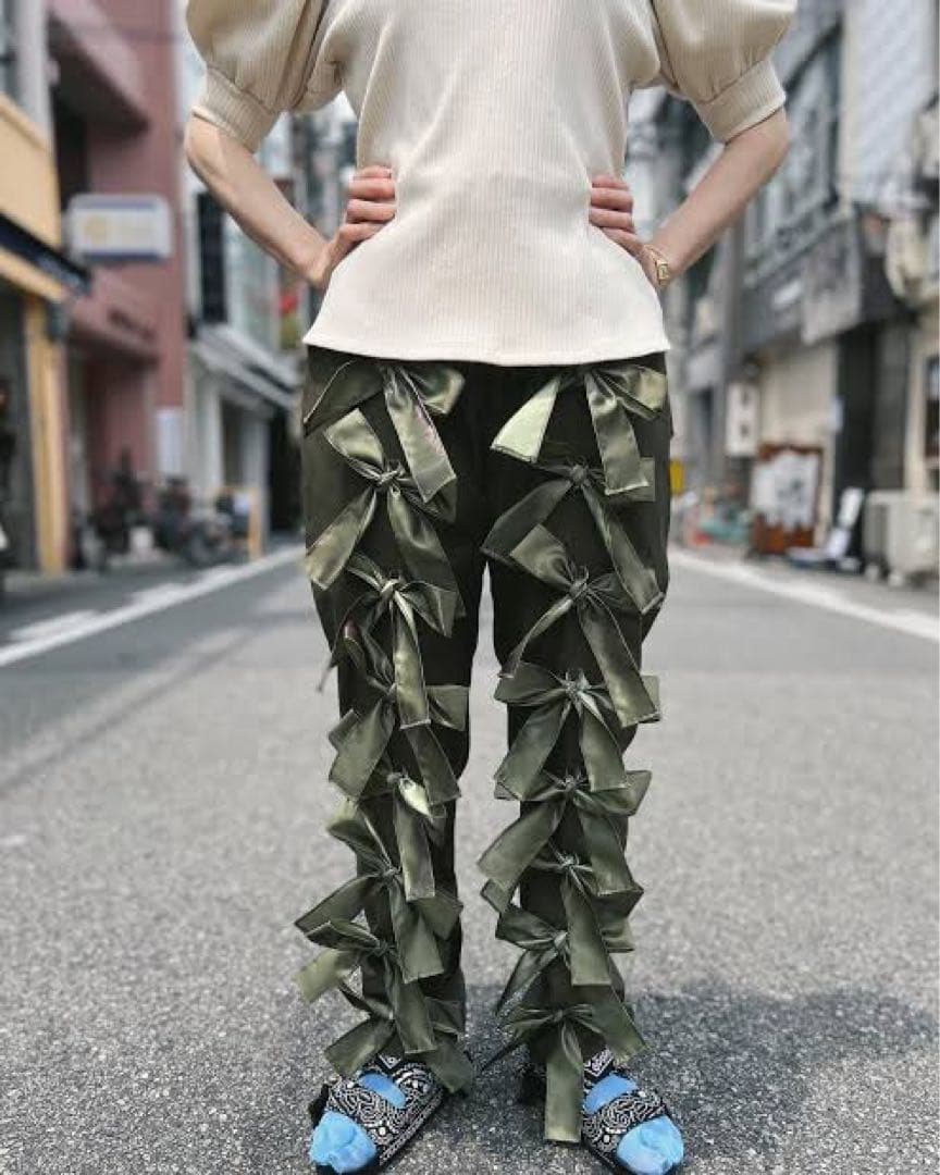 【SIIILON】Soidier ribbon pants 試着のみ