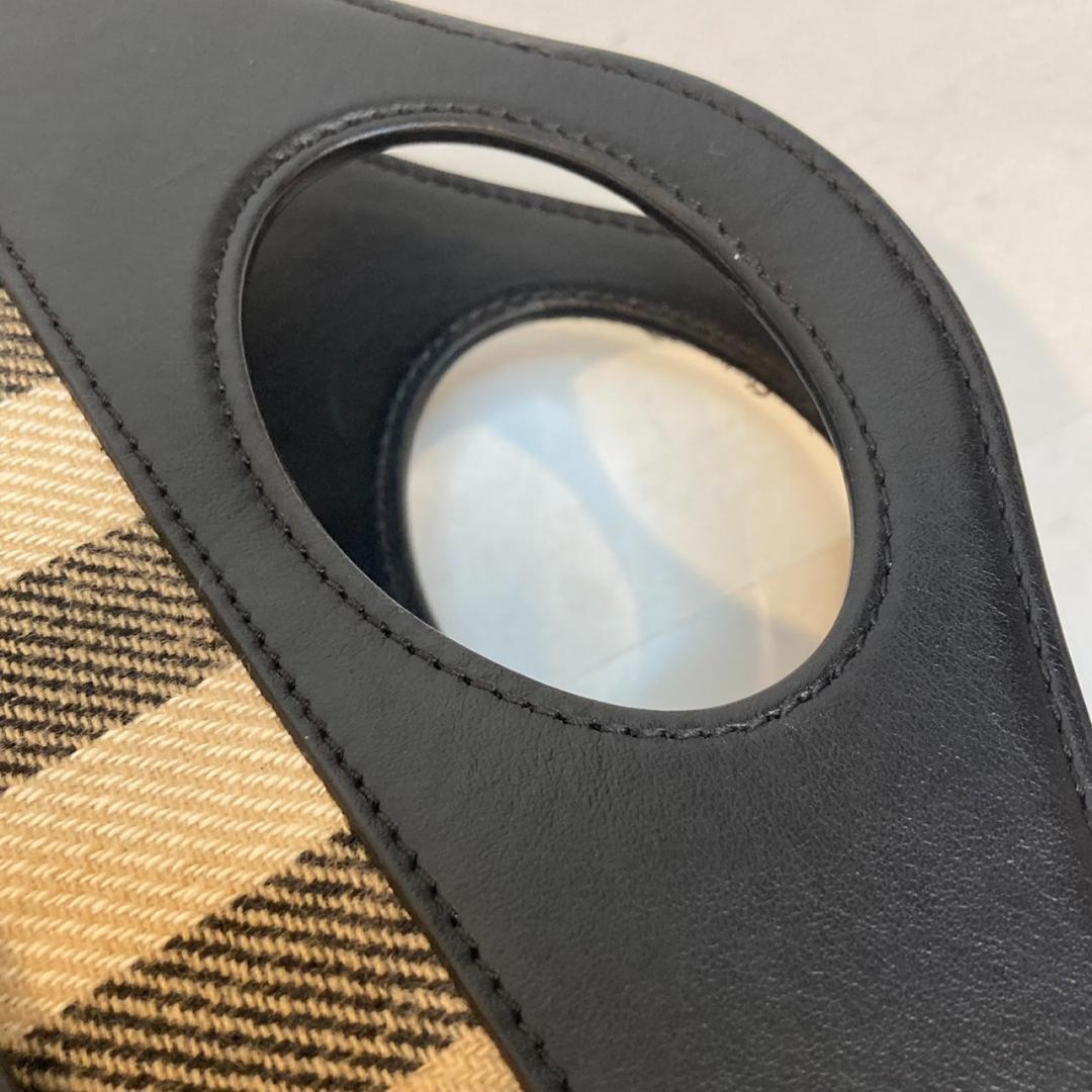 バーバリー ミニポケットバッグ カシミヤ 2Way チェック