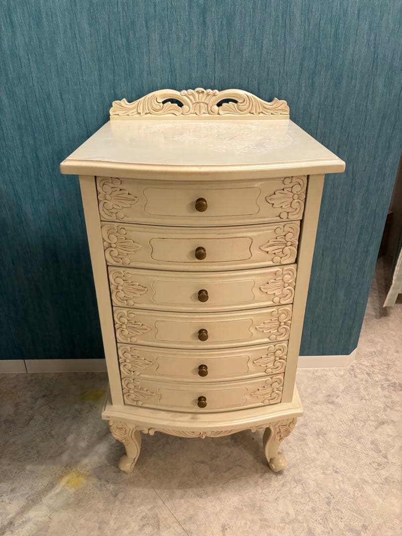 アイボリー クラシックスタイル チェスト 6段