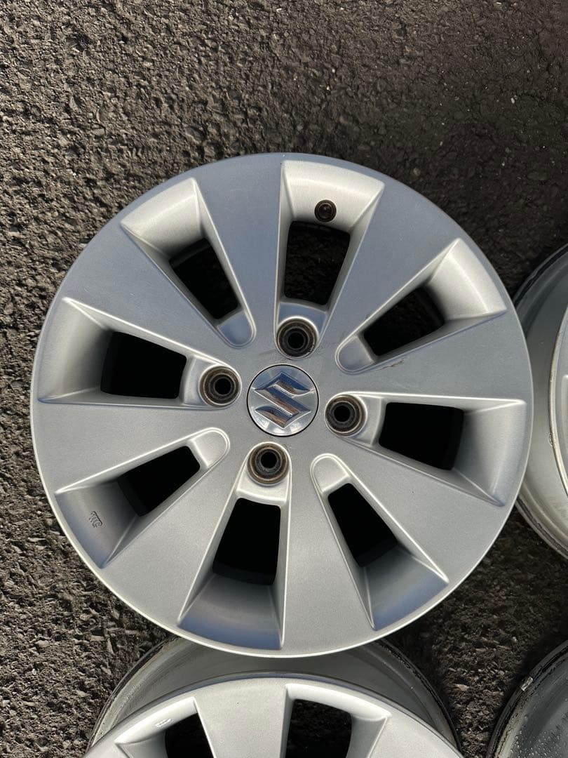 K*i様 スズキ 14インチ シルバー ホイールセット4本中古