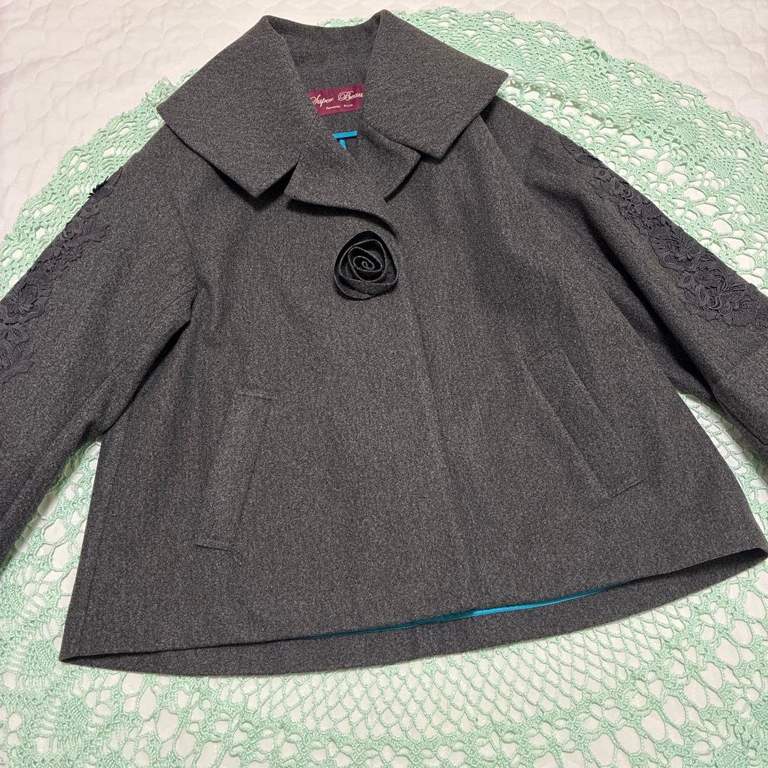 スーパービューティー☆44☆2025秋冬カタログ掲載品　レース使いのジャケット